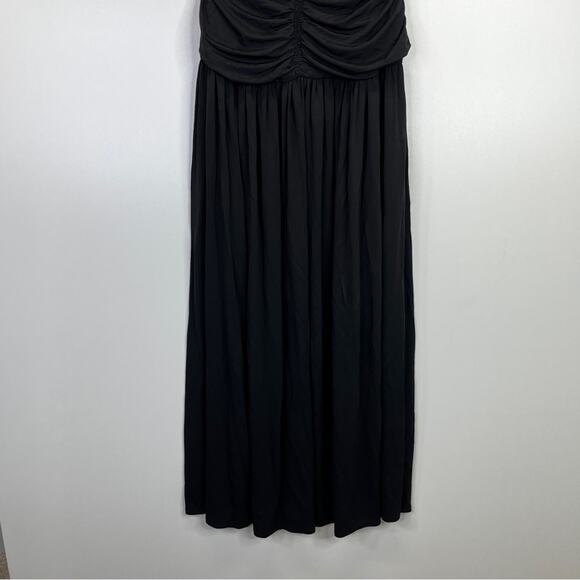 Rosetta Getty Collective Off The Shoulder Ruched Bodice Midi dress black - 12 - Picture 9 of 12